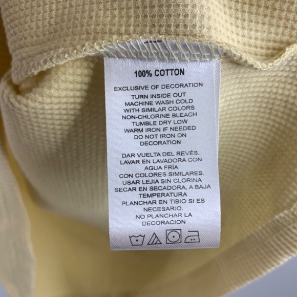 Boys Tony Hawk beige/gold oak/pale yellow crew neck waffle knit thermal shirt - Picture 6 of 9